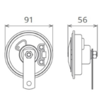 CLAXON ELECTROMAGNETIC 12V 5A TON JOS