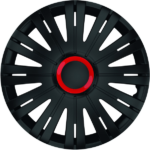 SET CAPACE ROTI 13` NEGRE CU INEL ROSU ACTIVE