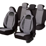 SET HUSE SCAUN RACING GRI - NEGRU