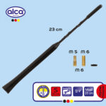 ANTENA AUTO EXTERIOR NEAGRA 23CM CU 2 ADAPTOARE (5-6MM) - imagine 3