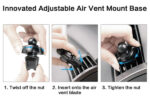 SUPORT TELEFON MAGNETIC AUTO CU FIXARE IN GRILA DE VENTILATIE SI ROTATIE 360 - imagine 5