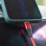 CABLU DATE INCARCARE 2IN1 FAST CHARGE 3.0 USB LA MICRO USB/TYPE-C 1.5M 5A ROSU - imagine 2