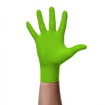 MANUSI DIN NITRIL CULOARE VERDE STRUCTURA DIAMANTATA M SET 50BUC