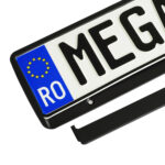 SUPORT NUMAR INMATRICULARE MEGA DRIVE METALIZAT NEGRU 1 BUC - imagine 5
