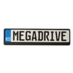 SUPORT NUMAR INMATRICULARE MEGA DRIVE METALIZAT NEGRU 1 BUC - imagine 2
