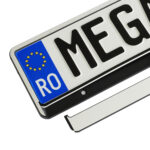 SUPORT NUMAR INMATRICULARE MEGA DRIVE CHROME BRUSH 1 BUC - imagine 5