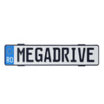 SUPORT NUMAR INMATRICULARE MEGA DRIVE FARA RAME SET 4 BUC (FATA + SPATE) NEGRU - imagine 2