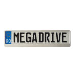 SUPORT NUMAR INMATRICULARE MEGA DRIVE METALIZAT SILVER 1 BUC - imagine 2
