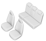 SET HUSE SCAUN UMBRELLA PENTRU FORD KUGA 2013-2016 (BANCHETA FRACTIONATA) CU TETIERE SPATE IN FORMA DE L - imagine 5