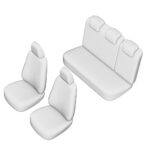 SET HUSE SCAUN UMBRELLA PENTRU RENAULT CLIO III HATCHBACK 2006 - 2012 (BANCHETA FRACTIONATA) CU TETIERE SPATE IN FORMA DE L - imagine 5