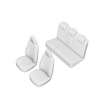 SET HUSE SCAUN UMBRELLA PENTRU PEUGEOT 207 2006-2012 (BANCHETA FRACTIONATA) CU TETIERE SPATE IN FORMA DE L - imagine 5