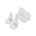 SET HUSE SCAUN UMBRELLA PENTRU PEUGEOT 3008 2009-2016 (BANCHETA FRACTIONATA) CU TETIERE SPATE IN FORMA DE L - imagine 5