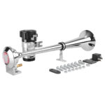 CLAXON CAMION CROM CU 1 GOARNA, MARINE, 24V 1A CU COMPRESOR - imagine 2