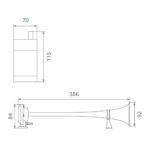 CLAXON CAMION CROM CU 1 GOARNA, MARINE, 24V 1A CU COMPRESOR - imagine 3