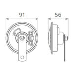 CLAXON ELECTROMAGNETIC, TIP DISC, 24V 3A TON JOS - imagine 3