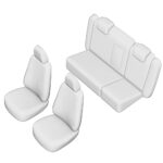 SET HUSE SCAUN UMBRELLA PENTRU SKODA OCTAVIA II FACELIFT 2010-2012 (BANCHETA FRACTIONATA) TIP 1 CU TETIERE SPATE IN FORMA DE L - imagine 2