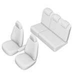 SET HUSE SCAUN UMBRELLA PENTRU FIAT DOBLO 5 LOCURI 2010- (BANCHETA FRACTIONATA) CU TETIERE SPATE IN FORMA DE L - imagine 2