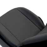 SET HUSE SCAUN PERLINE PIELE PERFORATA GRI-NEGRU - imagine 2