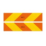 SET 2 AUTOCOLANTE REFLECTORIZANTE GALBEN/ROSU FLUORESCENT 565X132 MM HICO