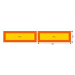 SET 2 PLACUTE REFLECTORIZANTE GALBEN/ROSU FLUORESCENT 565X196 MM ALUMINIU RF 70.01SHICO