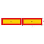 SET 2 PLACUTE REFLECTORIZANTE 565X196 MM GALBEN/ ROSU ALUMINIU HICO