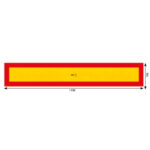 PLACA REFLECTORIZANTA GALBEN/ ROSU 1130X196 MM SUPORT ALUMINIU HICO