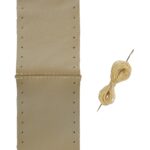 HUSA VOLAN CU SNUR PIELE NATURALA BEJ 36-39 CM - imagine 3