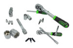 TRUSA DE TUBULARE HEXAGONALE CU 94 PIESE CU CLICHETI 1/2' SI 1/4' JBM - imagine 2