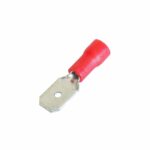 SET 100 PAPUCI ELECTRICI TERMINALI IZOLATI ROSII TATA 4.7X0.8MM