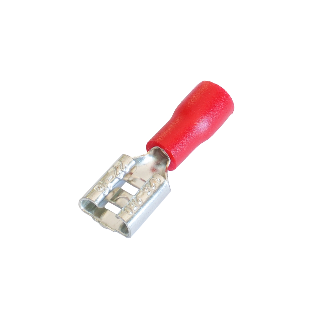 2651030 SET 100 PAPUCI ELECTRICI TERMINALI IZOLATI ROSII MAMA 6.3X0.8MM - imagine 1