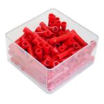 SET 100 MANSOANE ELECTRICE IZOLATE TOTAL ROSII CILINDRIC 4MM - imagine 2