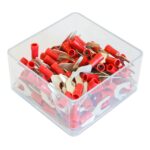 SET 100 PAPUCI ELECTRICI TERMINALI TIP FURCA IZOLATI 6.4MM - imagine 4
