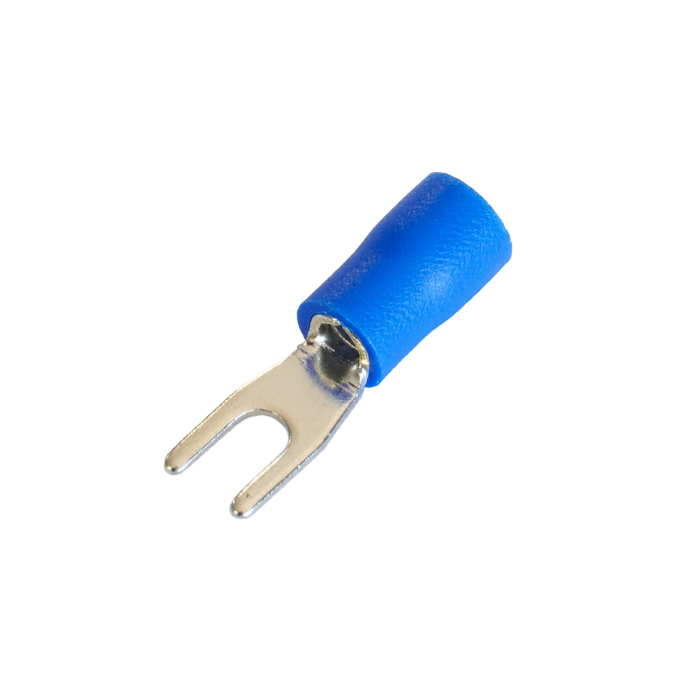 2651071 SET 100 PAPUCI ELECTRICI TERMINALI TIP FURCA IZOLATI 3.7MM - imagine 1