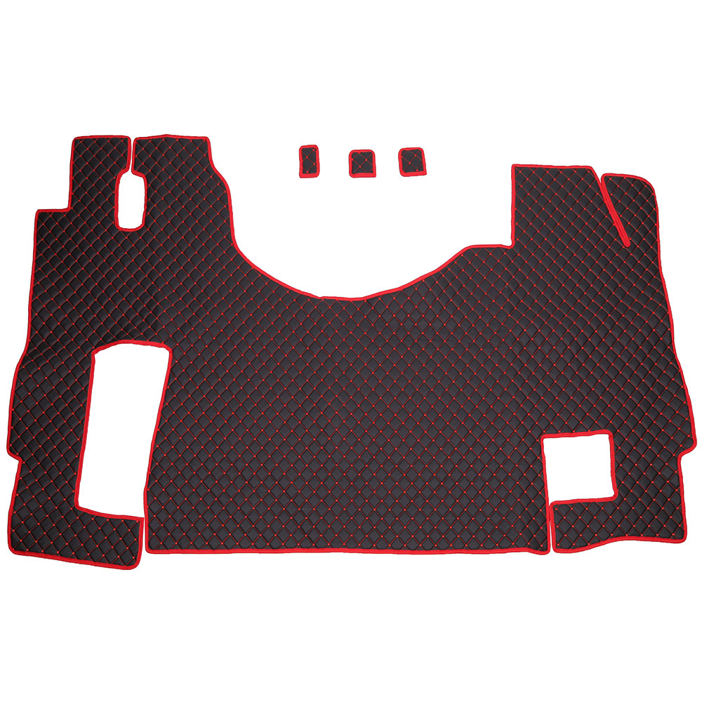 2651856-1 SET COVORASE PIELE ECOLOGICA TRUCK UMBRELLA PENTRU MERCEDES ACTROS EURO 5 1844 MP2 MP3 MP4NEGRU - imagine 1