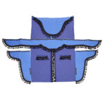 SET PERDELE CABINA CAMION, UNIVERSALE, VELUR, ALBASTRU-NEGRU