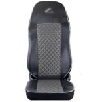 SET HUSE SCAUN TRUCK UMBRELLA PENTRU SCANIA SERIA R 2006-2020 PIELE ECOLOGICA NEAGRA+GRI