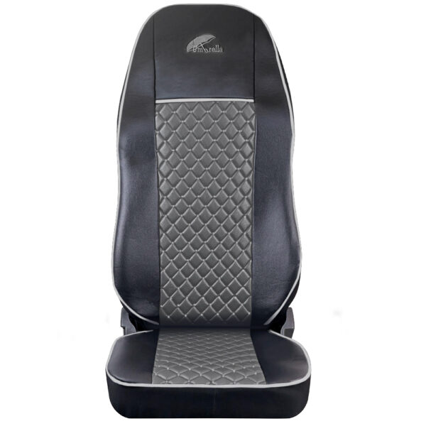 SET HUSE SCAUN TRUCK UMBRELLA PENTRU SCANIA SERIA R 2006-2020 PIELE ECOLOGICA NEAGRA+GRI