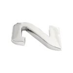 ORNAMENT AUTO 3D. CIFRA 2. 26 MM. CROMAT - imagine 2