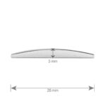 ORNAMENT AUTO 3D. LITERA S. 26 MM. CROMAT - imagine 3