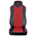 SET HUSE SCAUN TRUCK UMBRELLA PENTRU MERCEDES ACTROS EURO 5 1844 MP2 MP3 MP4 PIELE ECOLOGICA NEAGRA + ROSU - imagine 2