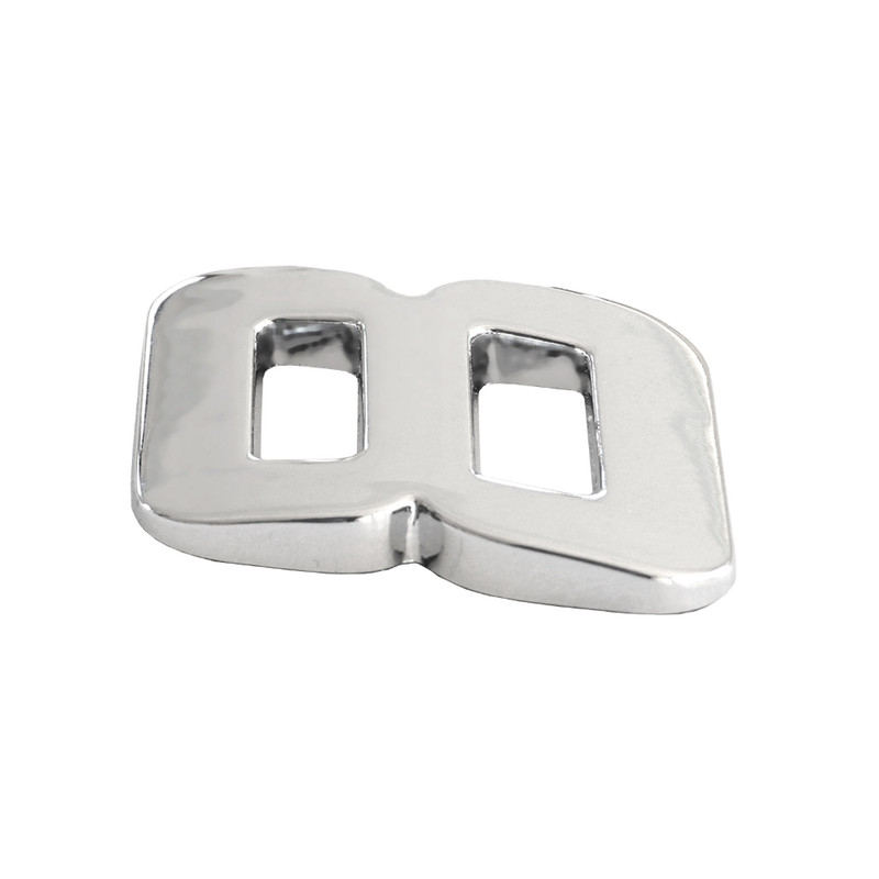 2654619 ORNAMENT AUTO 3D. CIFRA 8. 26 MM. CROMAT - imagine 1