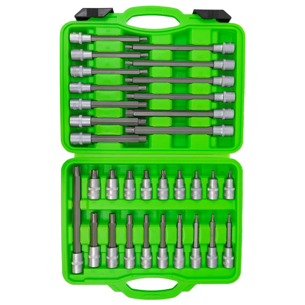 2656942-1 TRUSA CAPETE TUBULARE RIBE PENTRU SURUBURI CU 32 PIESE JBM - imagine 1