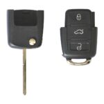 CARCASA CHEIE CONTACT PENTRU VOLKSWAGEN JETTA / PASSAT (B5-B6-B7) / POLO / SCIROCCO / TIGUAN, 3 BUTOANE, CU CHEIE - imagine 4