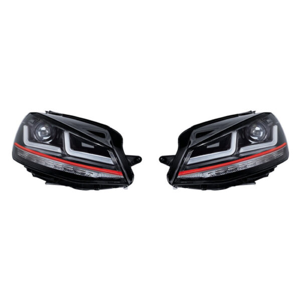 SET 2 FARURI LED PENTRU VW GOLF VII (2012-2016) ROSU LEDriving XENON / POZITIE HALOGEN LEDHL104-GTI OSRAM
