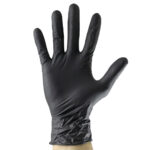 MANUSI NEGRE DE UNICA FOLOSINTA DE NITRIL 5MIL MARIME M - SET 100BUC JBM - imagine 2