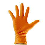 MANUSI DIN NITRIL DE CULOARE ORANGE 7.0 MIL TEXTURA DE DIAMANT M (100 BUCATI) JBM - imagine 2