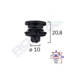 CLIPS TAPITERIE PENTRU GRUP VAG - NEGRU SET 10 BUC - imagine 2