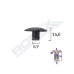 CLIPS TAPITERIE PENTRU CITROEN/RENAULT - NEGRU SET 10 BUC - imagine 2