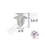 CLIPS TAPITERIE PENTRU MERCEDES 8X16.4MM - ALB SET 10 BUC - imagine 2