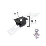 CLIPS TAPITERIE PENTRU GRUP VAG AUDI MERCEDES - NEGRU SET 10 BUC - imagine 2